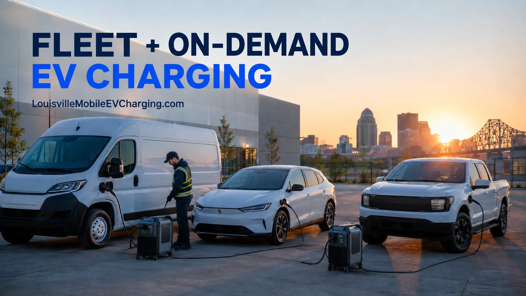 Scheduled mobile charging supporting eligible commercial and fleet EVs in Louisville