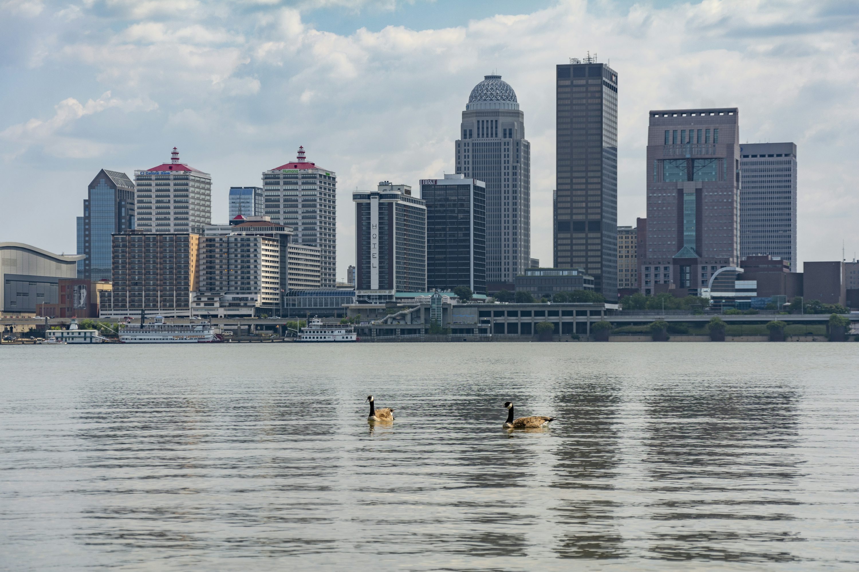 Downtown Louisville skyline along the Ohio River
